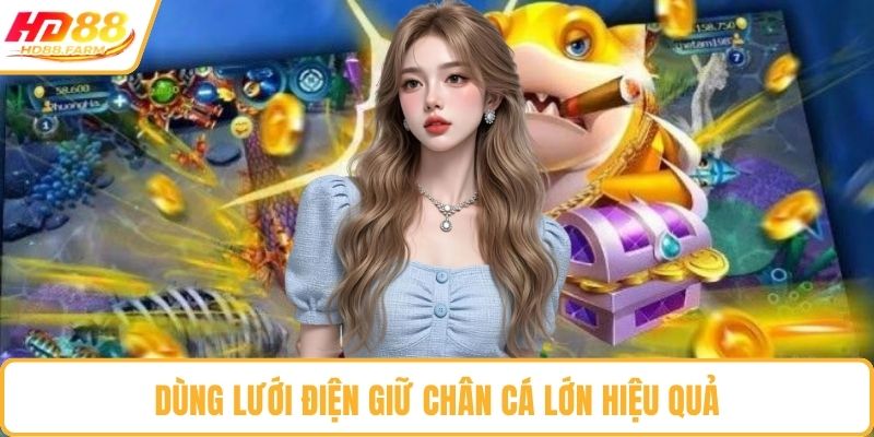 Dùng lưới điện giữ chân cá lớn hiệu quả